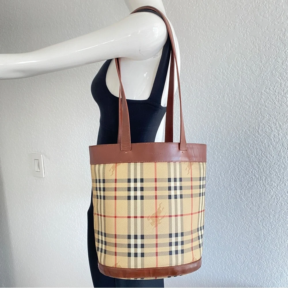 Burberry check tote